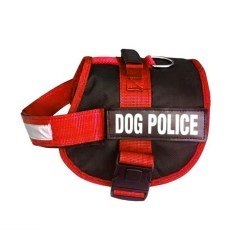Dog Police Sırt Tasması Büyük Kırmızı 45*20 cm