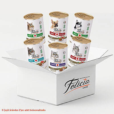 Felicia Kedi-Köpek Konservesi Mix 400gr*12li - 1