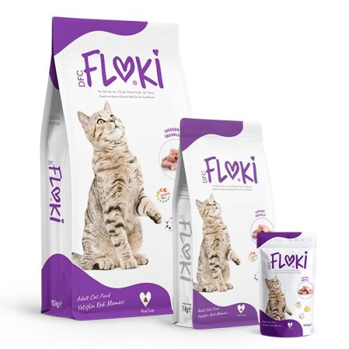 Floki Yetişkin Kedi Maması Tavuklu 1 kg
