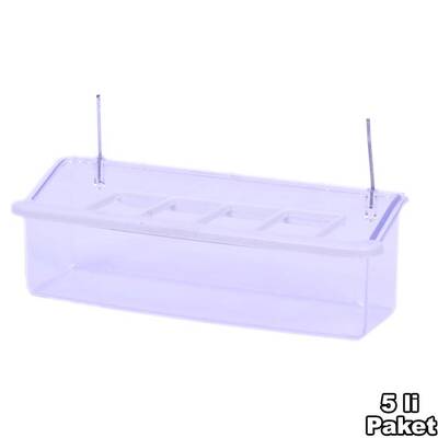 Izgaralı Telli Yemlik Şeffaf 15 cm 5 li - 1