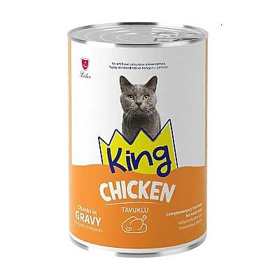 King Sos Tavuklu Yetişkin Kedi Konservesi 400gr*12li - 1