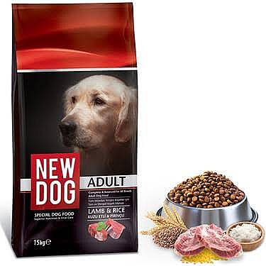 New Dog Kuzu Etli Pirinçli Köpek Maması 15 kg - 1