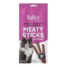 Reflex Plus Tavuklu ve Kızılcıklı Kısır Kedi Ödül 3*5 gr - 1