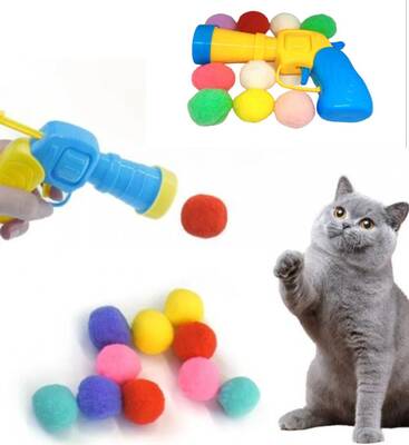 Shippo-247 Sünger Top Silahı Kedi Oyuncak - 1