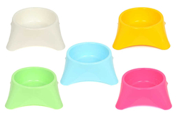 Renkli Plastik Büyük Mama Kabı 15 cm